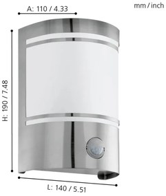 EGLO 30192 - Lampada da esterno CERNO 1xE27/40W IP44