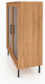 Vetrina in legno di quercia di colore naturale 97x125 cm Abies - The Beds