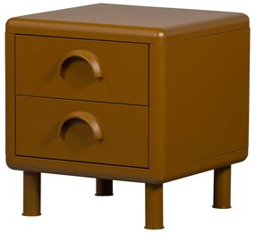 Comodino giallo ocra in metallo Rune – WOOOD