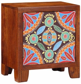 Comodino 40x30x45 Cm İn Legno Massello Di Acacia /