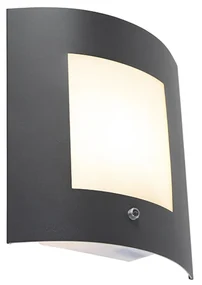 Lampada da parete per esterni antracite IP44 sensore crepuscolare - Emmerald