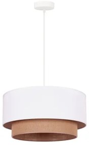 Duolla - Lampadario a sospensione con filo BOHO 1xE27/15W/230V diametro 45 cm bianco/marrone