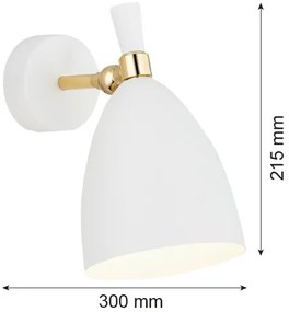 Argon 4699 - Applique  CHARLOTTE 1xE27/15W/230V bianco/oro