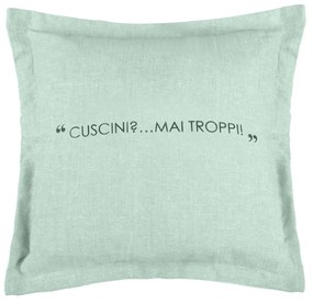 Cuscino divano 45x45 cm scritta verde