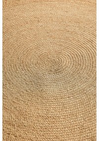 Tappeto rotondo di colore naturale in iuta reversibile ø 140 cm Braided Gold – Hanse Home