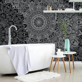 Carta da parati – Mandala stilosa in bianco e nero