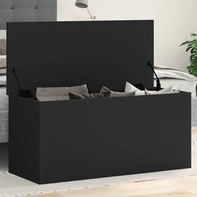 Contenitore Portaoggetti Nero 100x42x46 Cm Legno Multistrato /