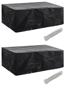 Coperture Arredi Giardino 2 Pz 8 Occhielli 200x160x70 Cm /