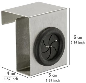 WENKO 4368060100 - Gancio PUSH 5x6 cm argento/nero