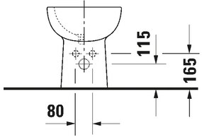 Duravit 22411000002 - Bidet a pavimento D-CODE 35,5x52,5 cm ceramica/bianco lucido