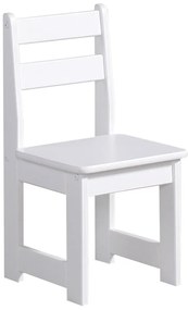 Sedia per bambini bianca in legno di pino massiccio Baby - Pinio