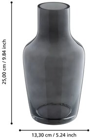 Eglo 421225 - Vaso di vetro SIRANANA 25x13,3 cm nero