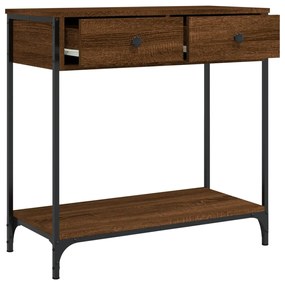 Tavolino consolle rovere marrone 75x34,5x75cm legno multistrato