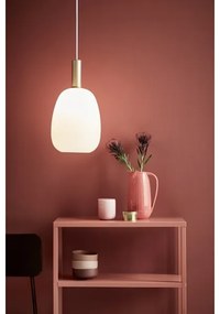 Nordlux - Lampadario a cavo ALTON 1xE27/60W/230V bianco/nero/ottone