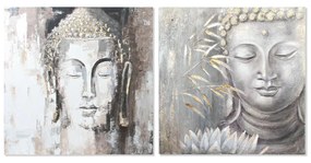 Quadro DKD Home Decor Buddha (100 x 3.8 x 100 cm)