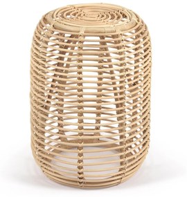 Kave Home - Tavolino rotondo Kohana in rattan con finitura naturale Ã˜ 45 cm