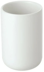 Portaspazzolini Bianco in Ceramica da Appoggio Moderno