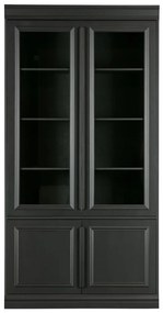 Vetrina nera in pino massiccio 110x215x44 cm Organize – WOOOD