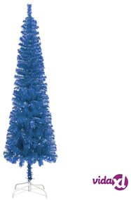 vidaXL Albero di Natale Sottile Blu 210 cm