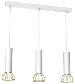 Lampadario su corda DANTE 3xGU10/25W/230V bianco/oro