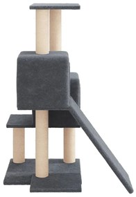 Albero per gatti con tiragraffi in sisal grigio scuro 82 cm