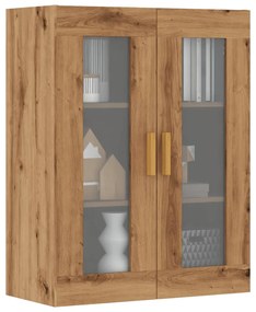 Armadietto Pensile A Parete Rovere Artigianale 69,5x34x90 Cm /