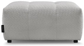 Poggiapiedi grigio chiaro con rivestimento in bouclé Roxelane – Bobochic Paris