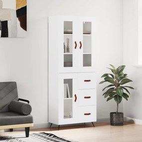 Credenza Bianca 69,5x34x180 Cm İn Legno Multistrato /