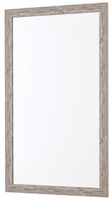 Specchio bagno 67x87 cornice beige effetto legno reversibile   Wood