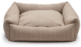 Kave Home - Cuccia grande Toby a righe e pelo marrone 75 x 75 cm