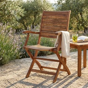 MULIER - poltrona da giardino pieghevole in legno massiccio di acacia