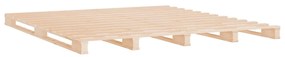 Letto a pallet 150x200 cm legno massello di pino 5ft king size