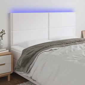 Testiera A Led Rosa 200x5x118/128 Cm İn Similpelle /