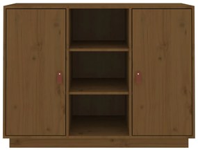 Credenza miele 100x40x75 cm in legno massello di pino