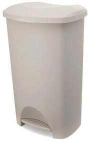 Cestino per la spazzatura grigio in plastica con pedale 50 l – Addis