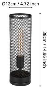 Eglo 43536 - Lampada da tavolo REDCLIFFE 1xE27/40W/230V