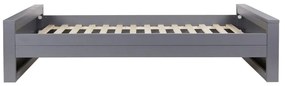 Letto singolo grigio con rete 90x200 cm Dennis - WOOOD