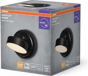 Osram - Lampada da parete ricaricabile dimmerabile NIGHTLUX LED/1,8W/5V nera
