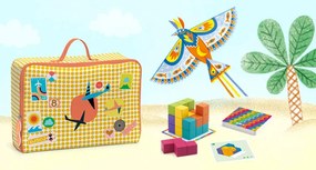 Valigia con illustrazioni - viaggiatore