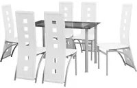 Set Sala Da Pranzo 7 Pezzi Bianco 242911