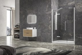 Porta doccia 150cm battente e 2 fissi colore bianco | KT6000B - KAMALU