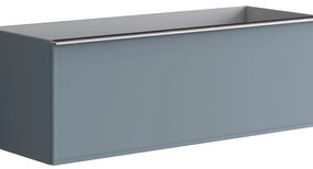 Mobile da bagno sotto lavabo Pixel frame indaco e maniglia alluminio brillante laccato opaco L 120 x H 40 x P 45.5 cm 1 cassetto, lavabo non incluso