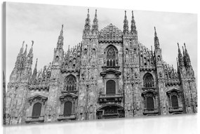 Stampa su tela – Cattedrale di Milano in bianco e nero