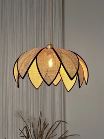 Osram - Lampadario sospeso con cavo DECOR RATTAN 1xE27/15W/230V Ø 48 cm beige/nero