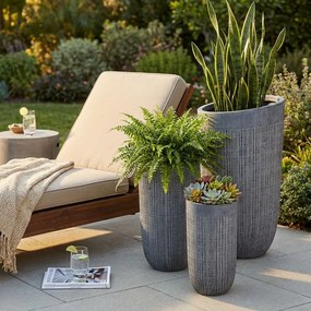 ALLORO - set di vasi in fibra sintetica