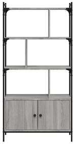 Libreria ante grigio sonoma 76,5x30x154,5 cm legno multistrato