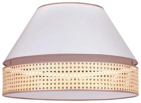 Duolla - Plafoniera AVIGNON 1xE27/15W/230V diametro 50 cm bianco/rattan