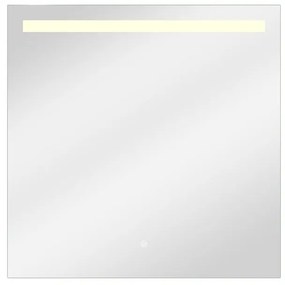 Specchio con illuminazione integrata bagno rettangolare SENSEA L 70 x H 70 x P 3 cm grigio / argento