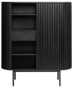 Mobile nero in rovere 125x110 cm Siena - Unique Furniture