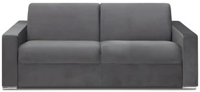 Divano letto 4 posti a ribalta Materasso 160cm Spess. 22cm Memory foam Velluto Antracite - CALITO